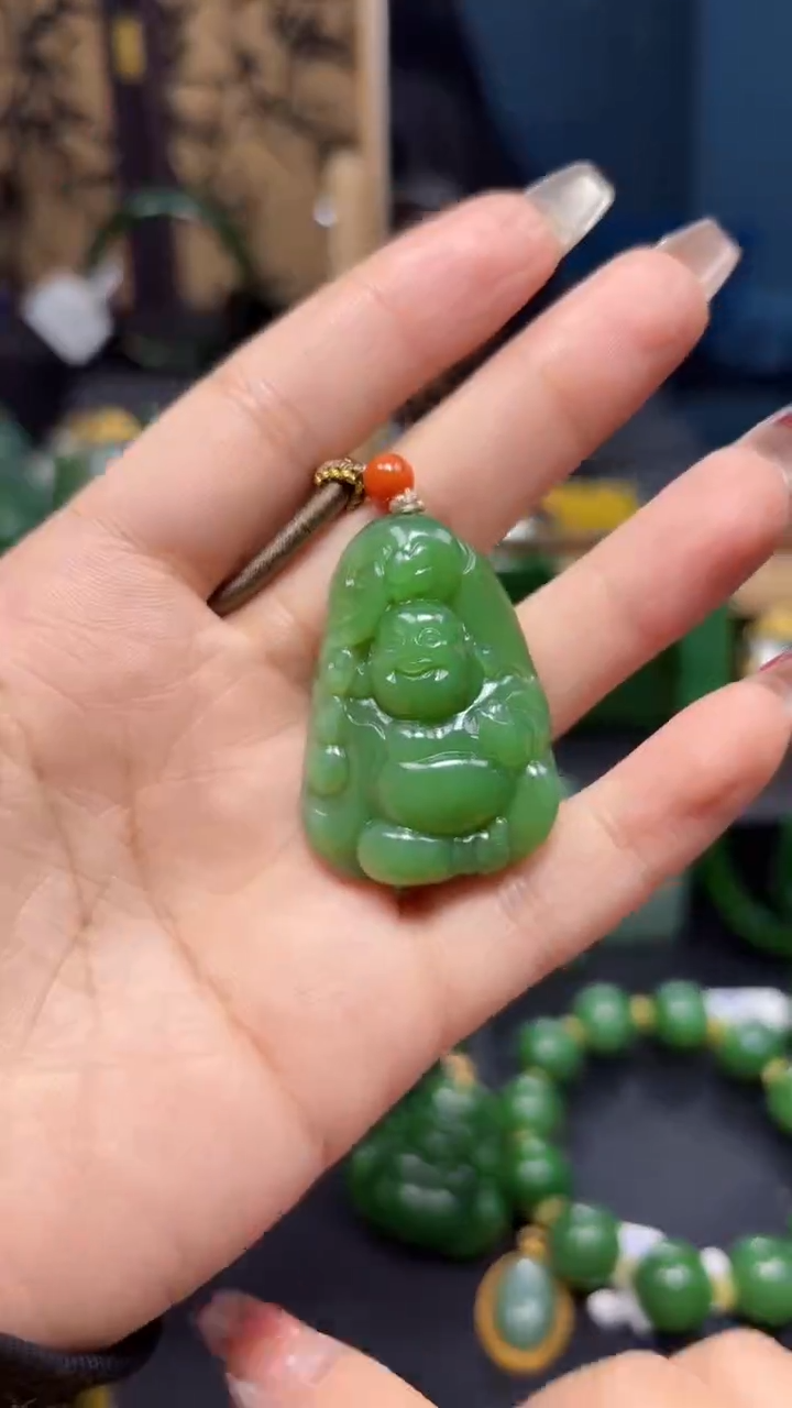 【闪购商品】和田玉（碧玉）吊坠(赠链)未镶嵌1