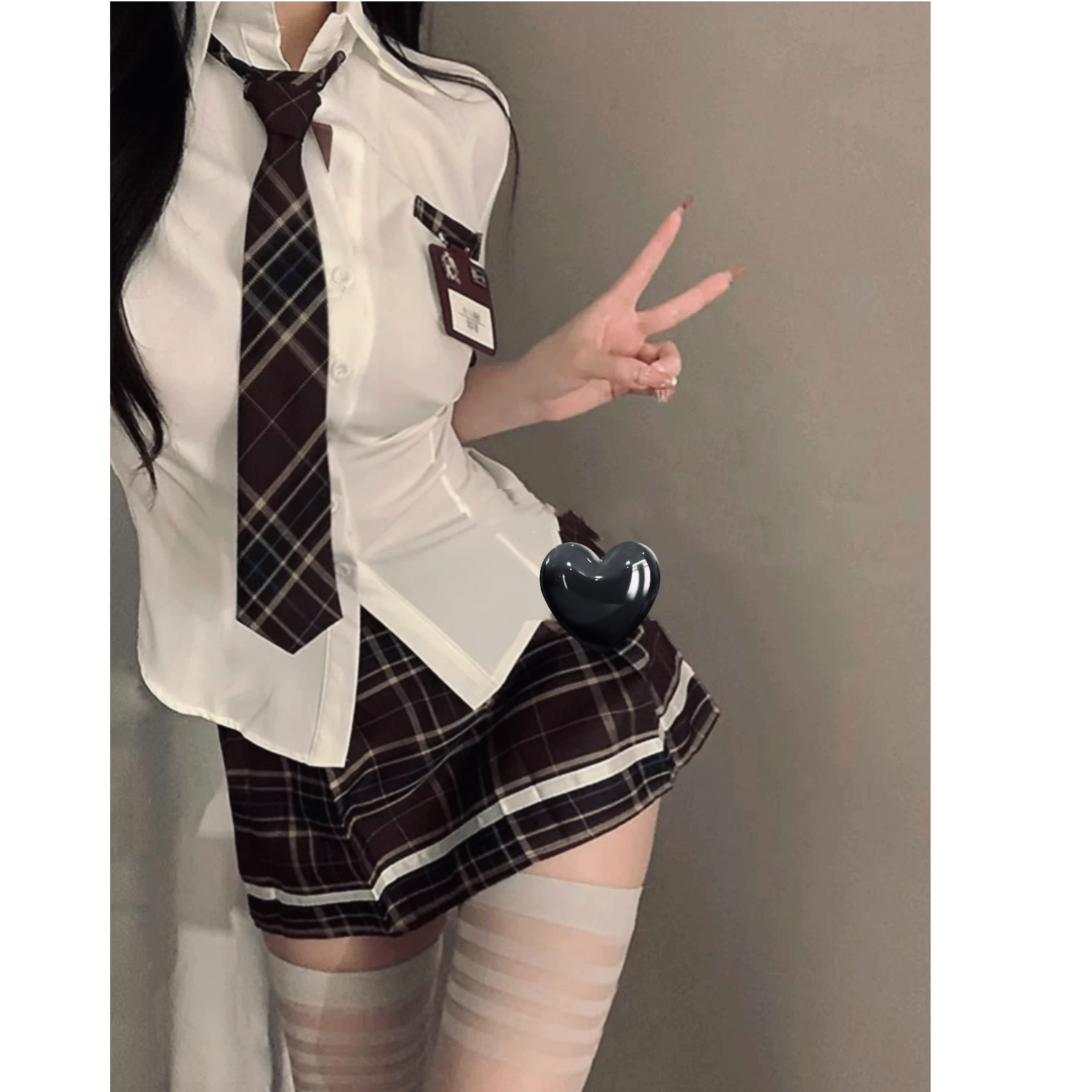 乖乖猫千禧《学姐》套装学院风网红风直播拍照