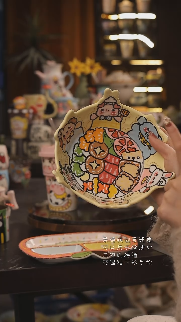 景德镇釉下彩绘设计师款式陶瓷