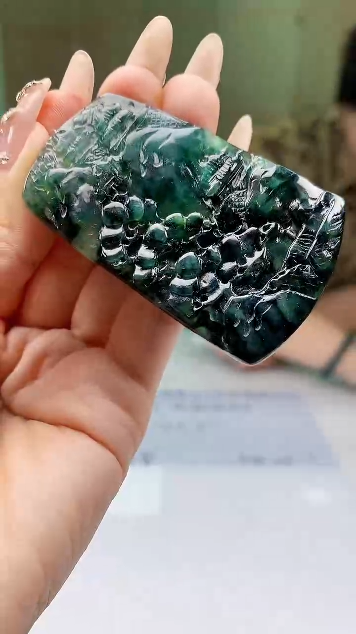 【闪购商品】定制翡翠未镶嵌4688ty-毛货挂件94