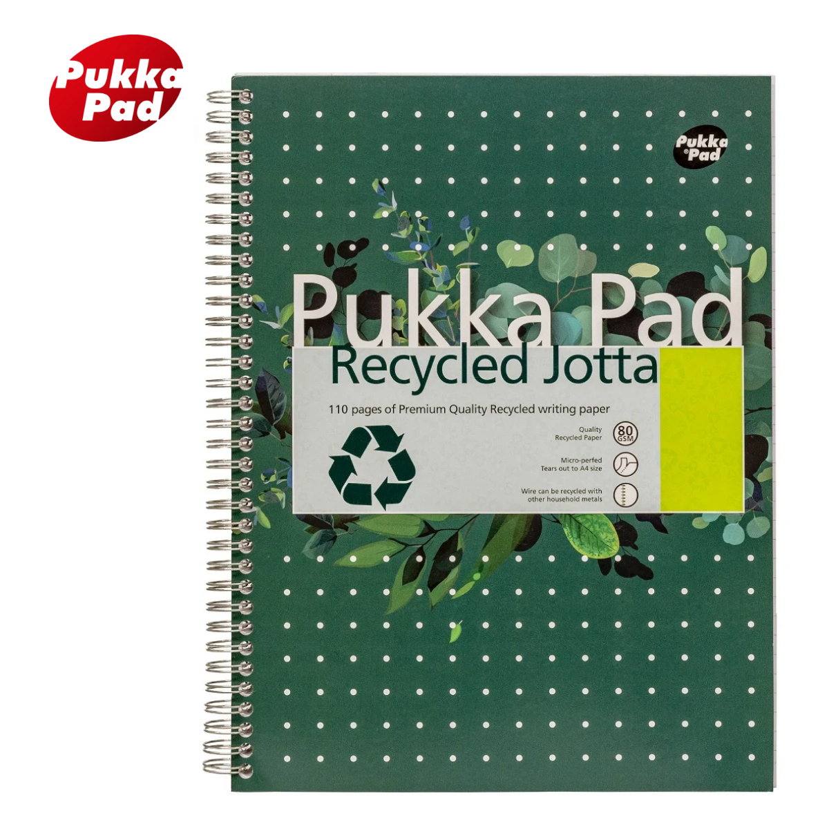 Pukka Pad 再生A4环保欧式森系学习笔记考公考研复习办公线圈本子