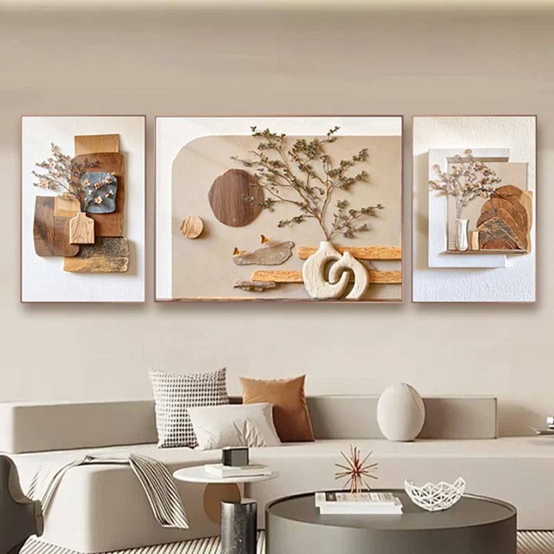 【画为峰】客厅装饰画三联画沙发背景墙挂画高级艺术氛围感壁画