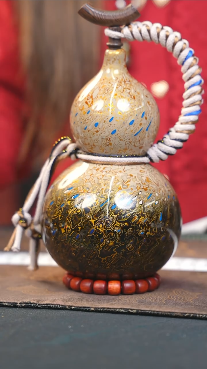 【闪购商品】WX143漆艺酒葫芦不包手串及旋转底座