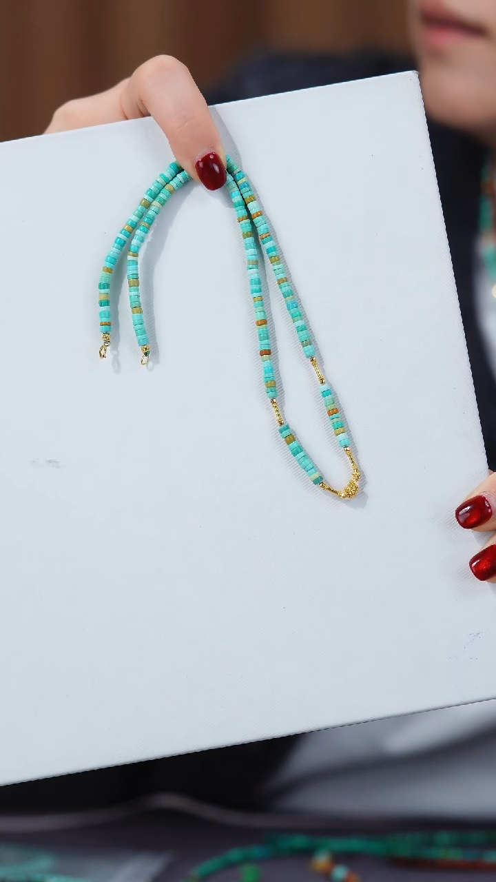 【闪购商品】绿松石项链18K金镶嵌1