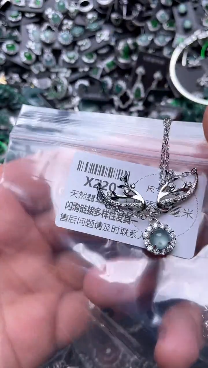 翡翠未镶嵌颈饰X220项链