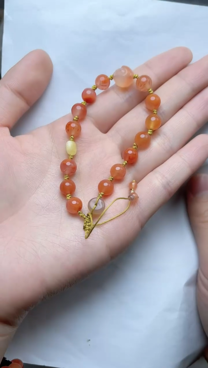 【闪购商品】南红玛瑙手串未镶嵌06佛头手串