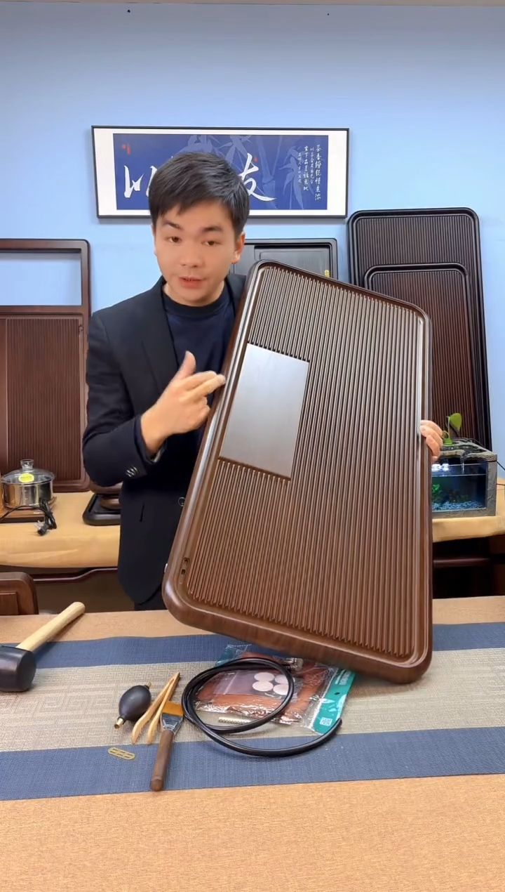 【闪购商品】凌龙黄色款式茶盘90*43*4