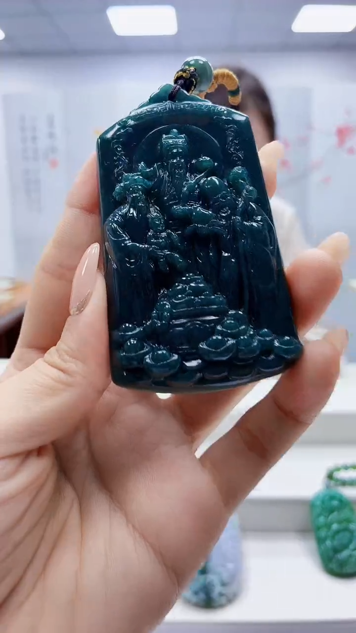 未镶嵌定制翡翠3099ty-毛货挂件80