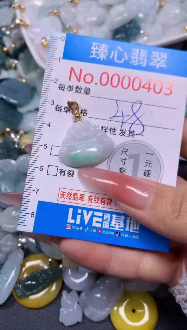 【闪购商品】翡翠颈饰未镶嵌含绳000403