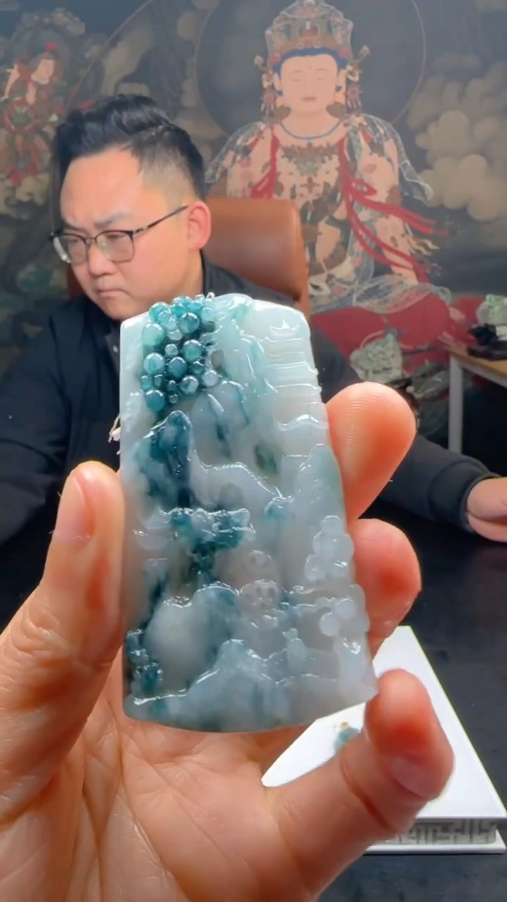 【闪购商品】定制翡翠未镶嵌L-@@QJXC113161