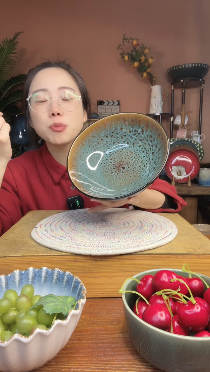 陶瓷8英寸豹纹菜面碗 微瑕疵