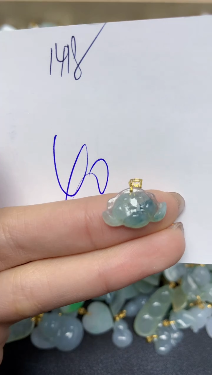 【闪购商品】翡翠颈饰18K金镶嵌 天然翡翠A货