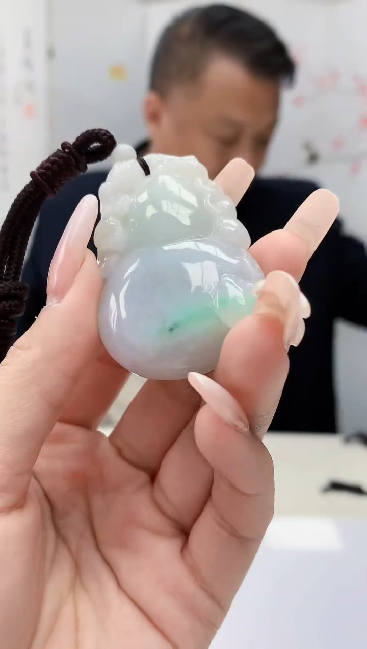 【闪购商品】定制翡翠未镶嵌4969lr-毛货挂件57