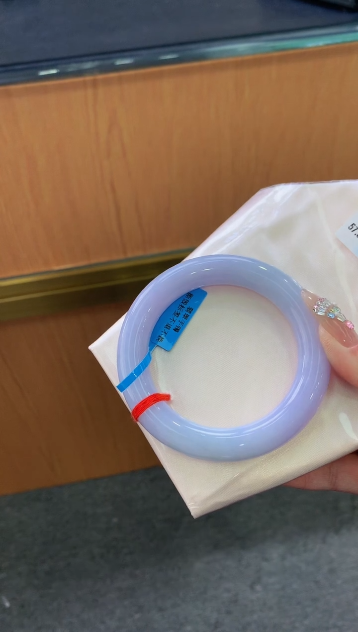 未镶嵌手镯翡翠-F51-圆条57.8