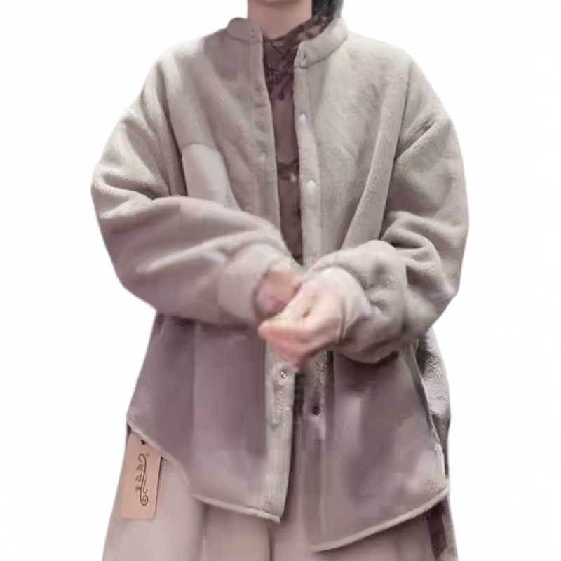 纯色休闲长袖短外套