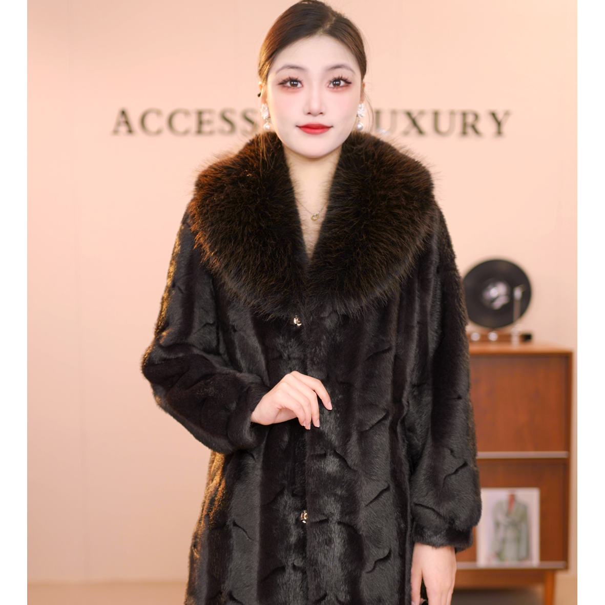 北极貂皮草外套856 SY
