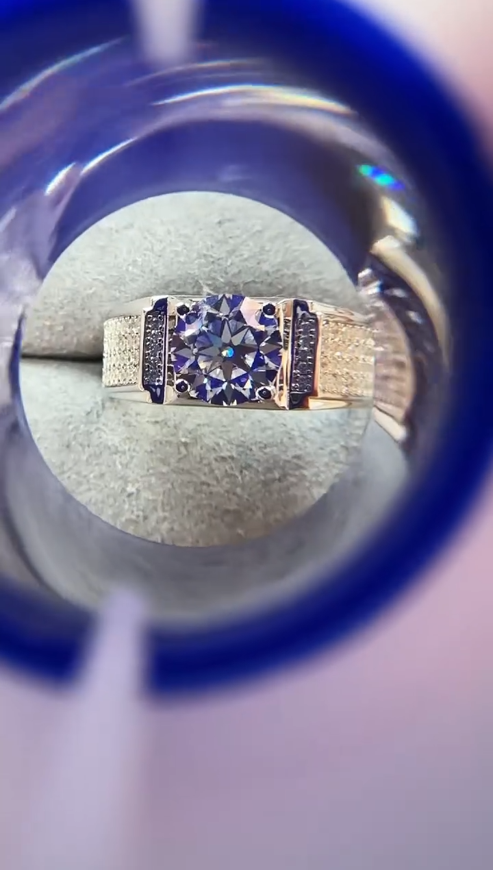 主播定制链接 男戒2ct 定制圈口