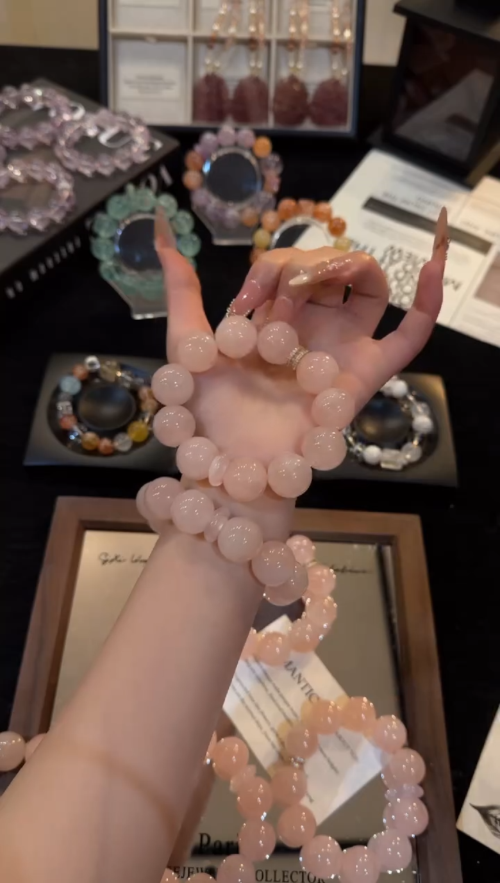 合金手链水晶粉水晶x3513