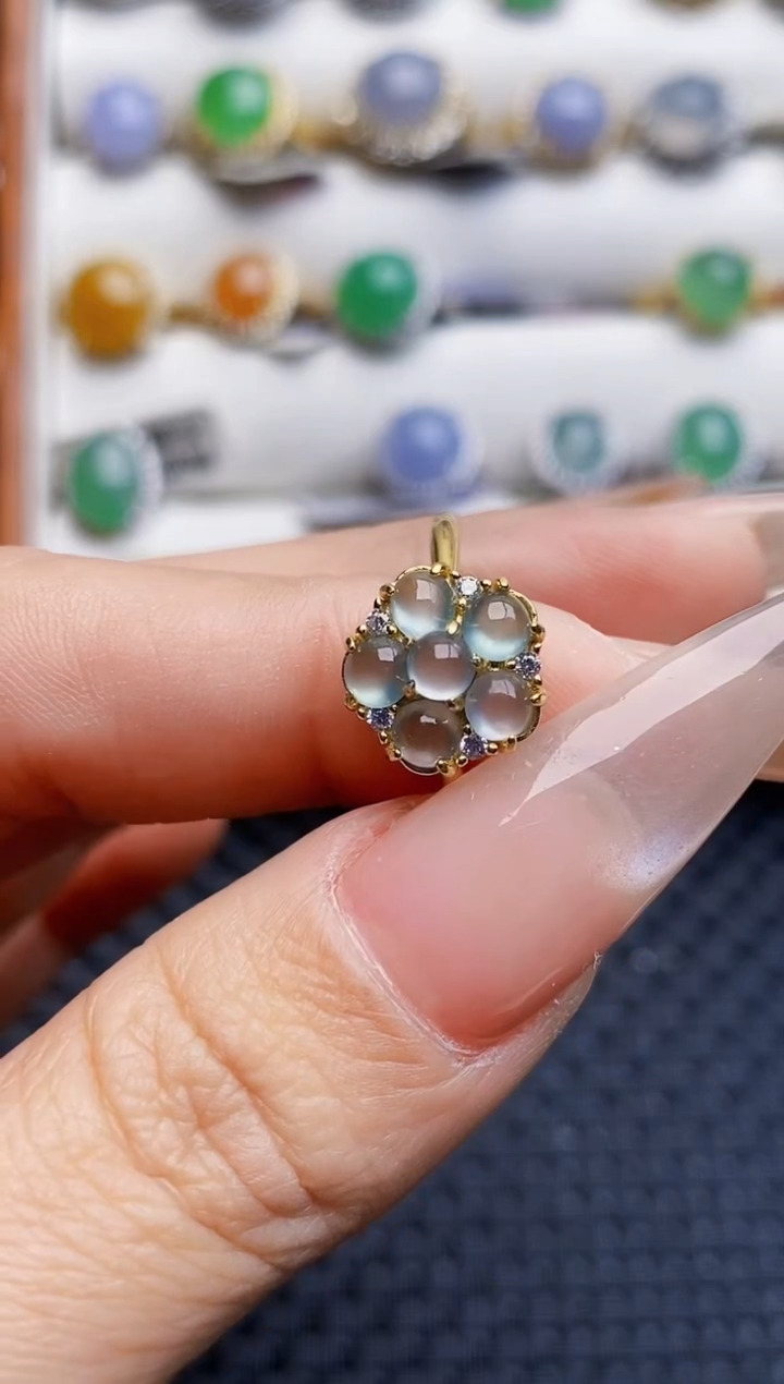 银S925镶嵌戒指翡翠1245