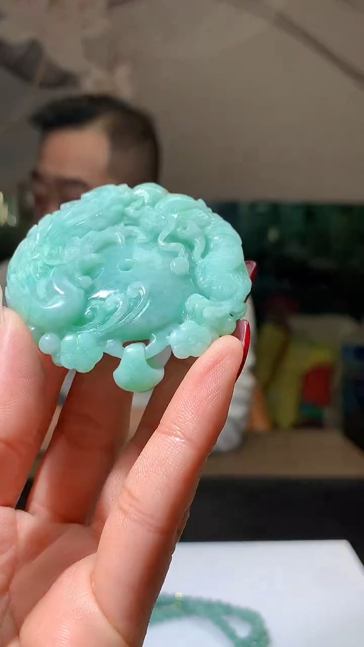 【闪购商品】定制翡翠未镶嵌1044hm-货挂件(赠珠链）32