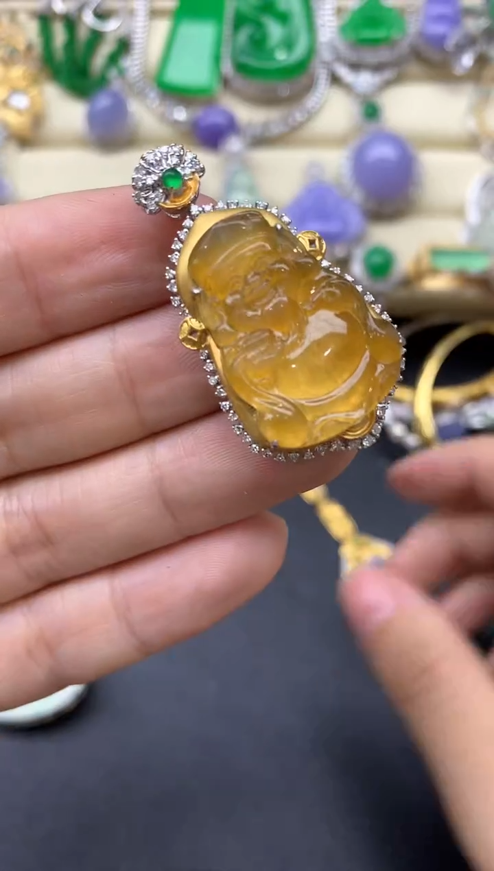 【闪购商品】翡翠颈饰18K金镶嵌653-中国好珍宝