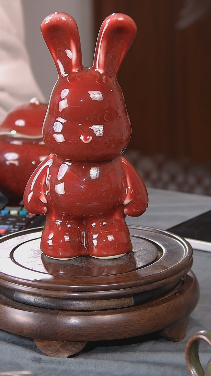 【闪购商品】摆件 景韵堂仿清官窑制郎红釉