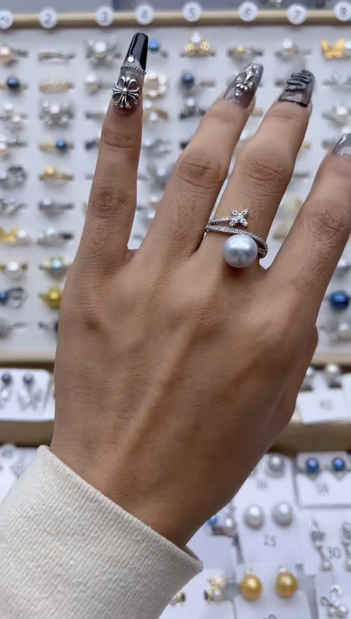 【闪购商品】淡水珍珠戒指合金20