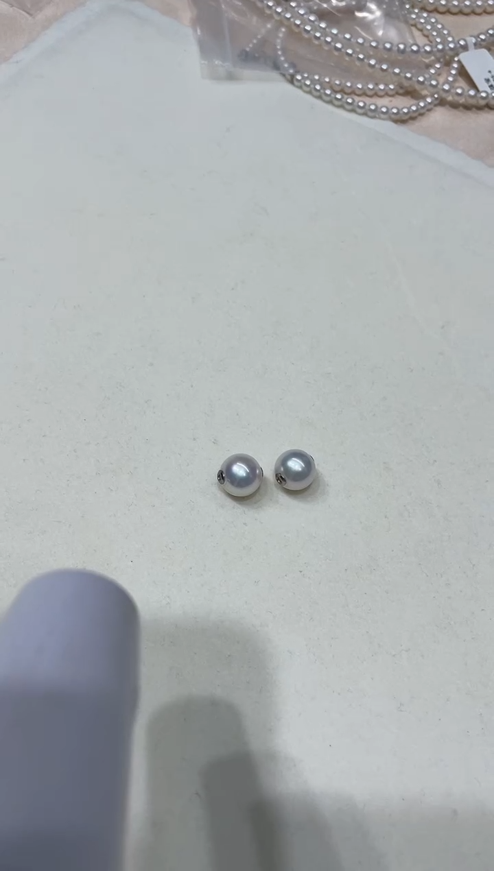 颈饰银S925镶嵌淡水珍珠天然真珍珠10-11MM路路通不包含链子