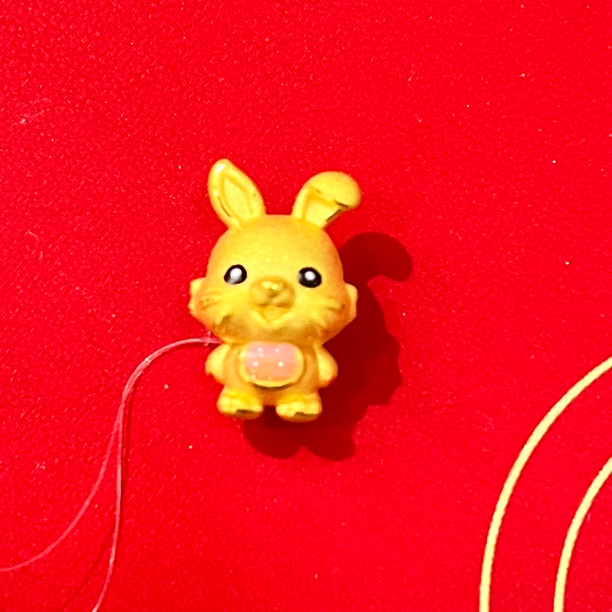 CBAI/菜百YJW 足金饰品  小兔子转运珠