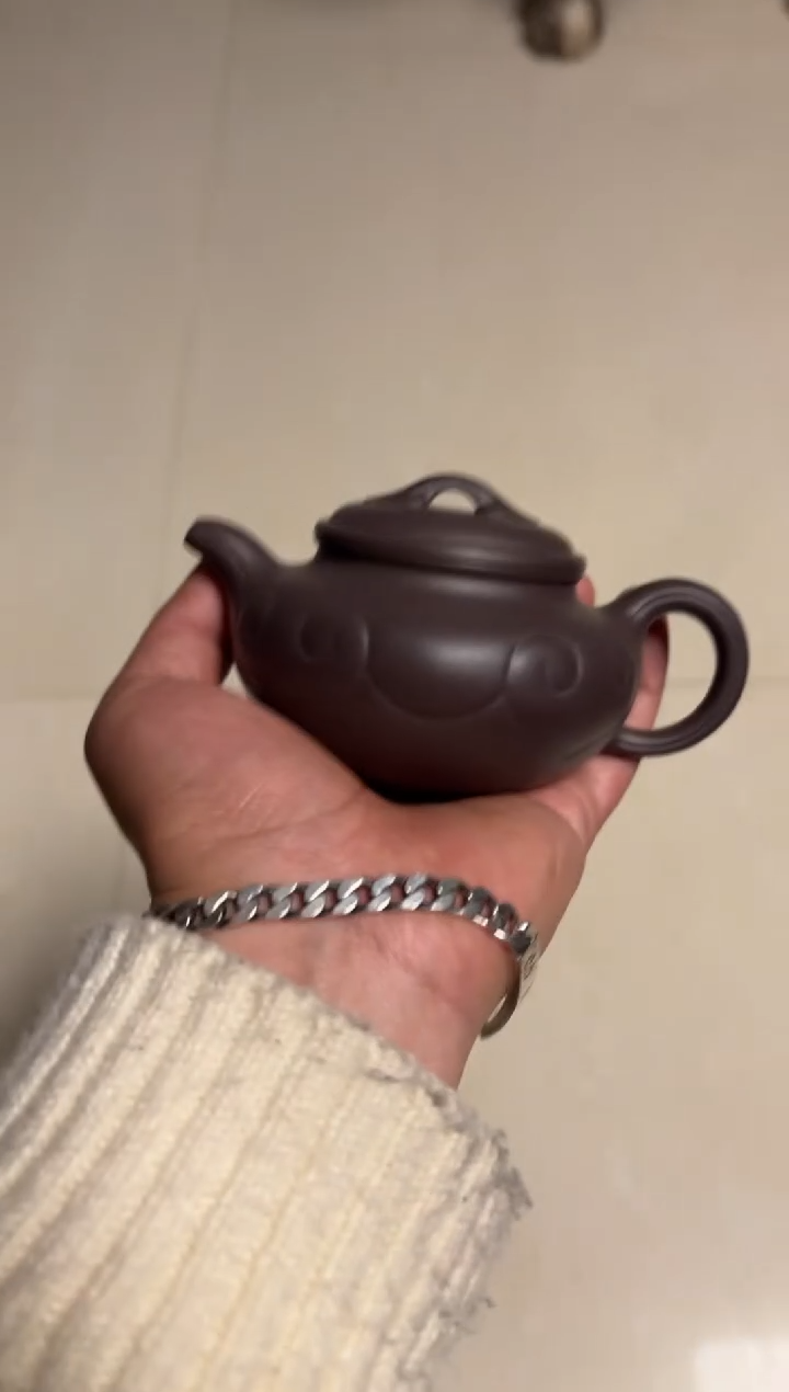 茶壶紫砂半手工紫泥如意仿古200毫升