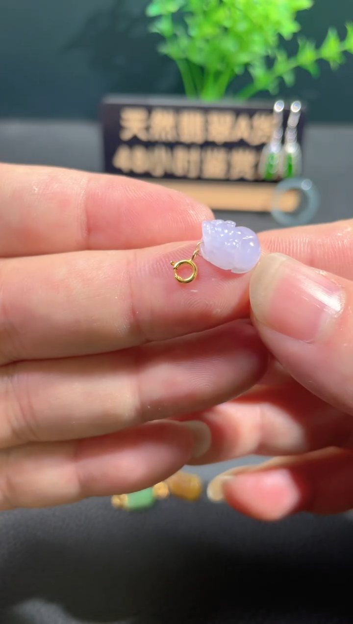 【闪购商品】翡翠颈饰18K金镶嵌翡翠