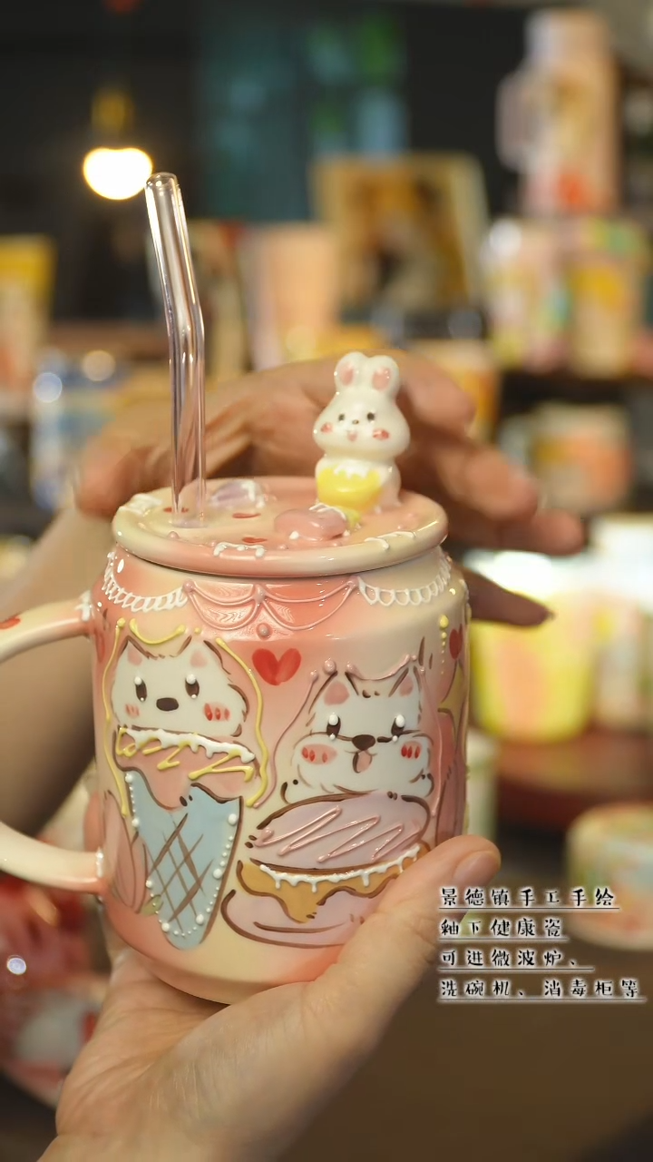 景德镇陶瓷手作杯&S085