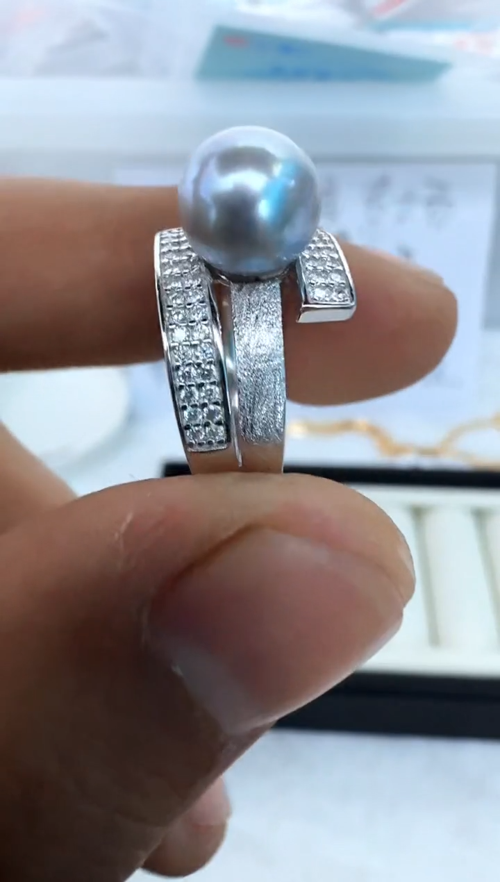 【闪购商品】海水珍珠戒指银S925镶嵌戒指