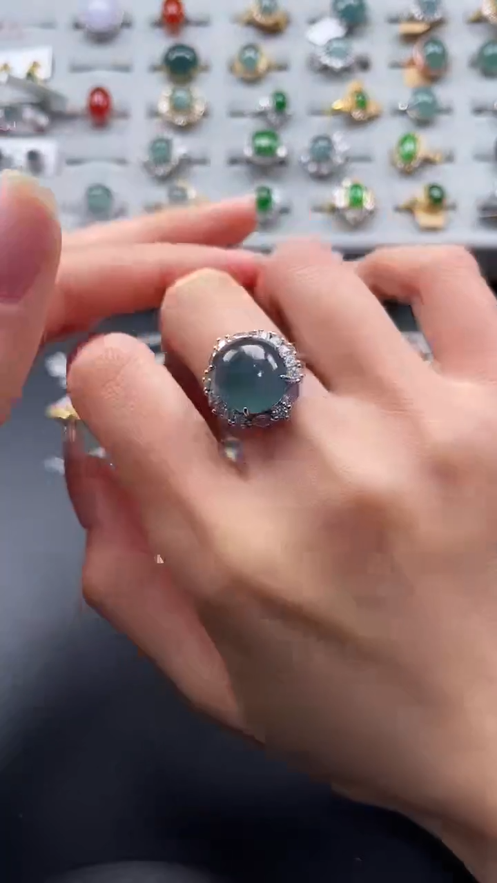 【闪购商品】翡翠戒指银S925镶嵌5764754