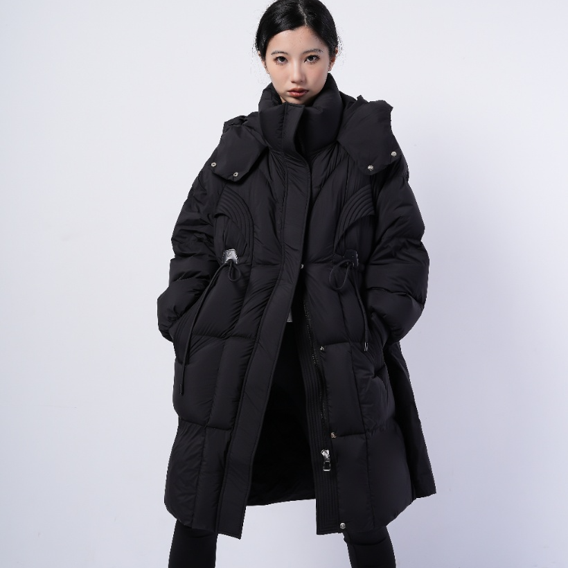 【李不了】026新款保暖时尚常规款长款休闲90鹅绒羽绒服女连帽宽松