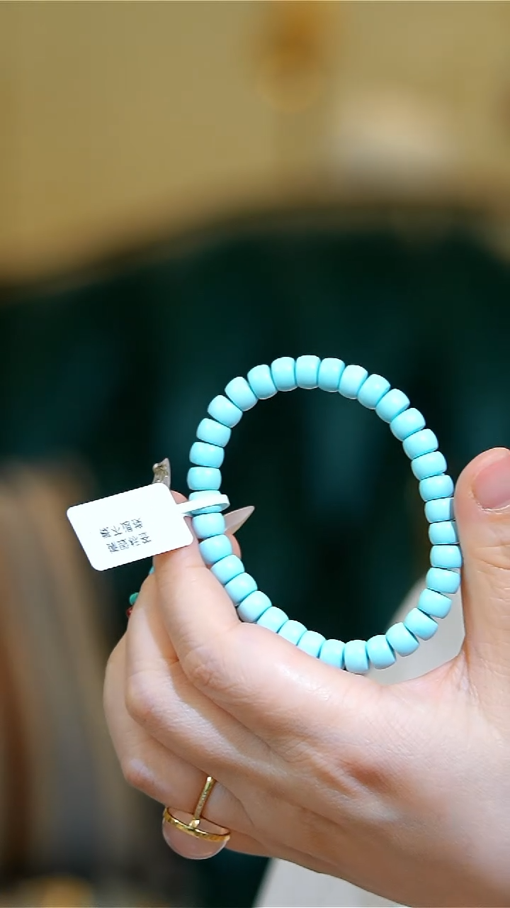 【闪购商品】绿松石手链未镶嵌松石切片单圈手链