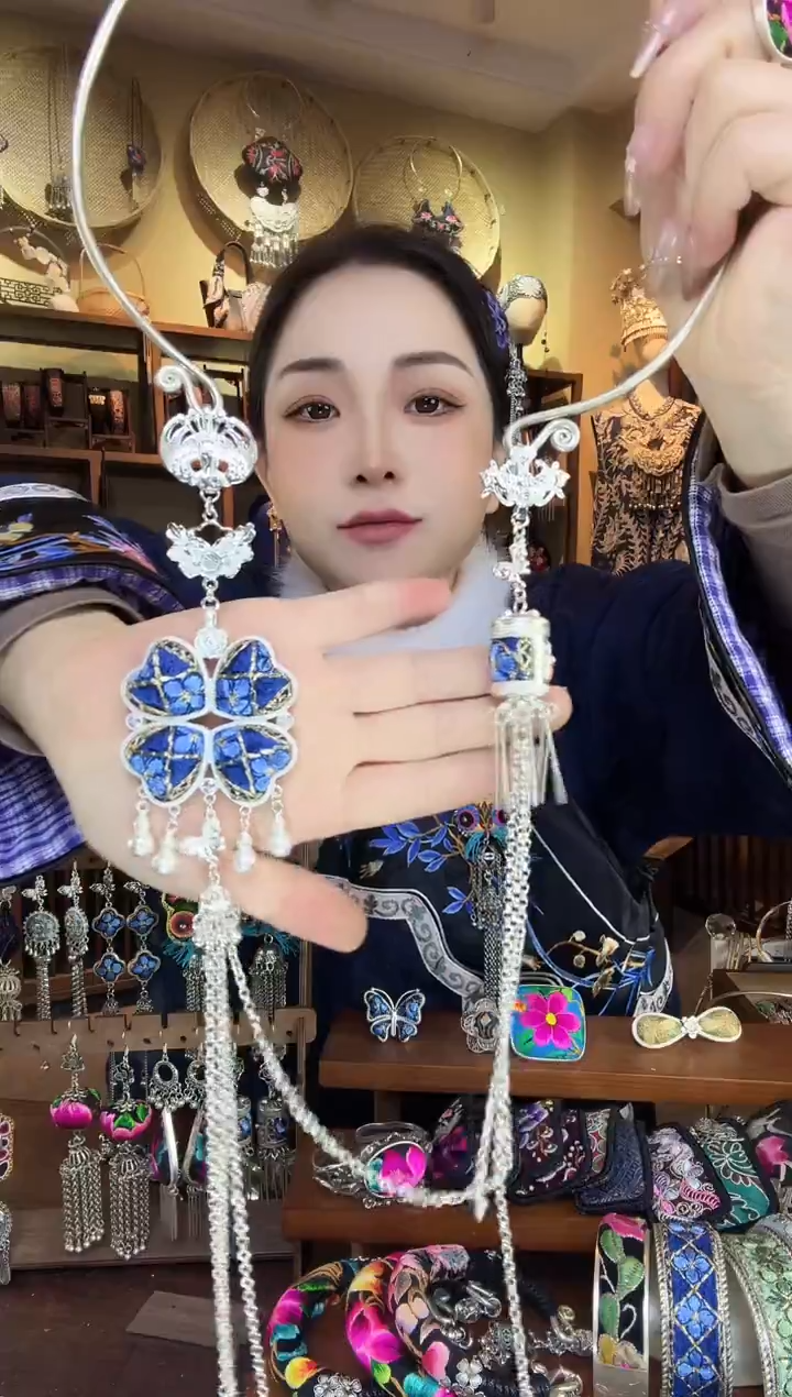 刺绣非遗刺绣民族风压襟