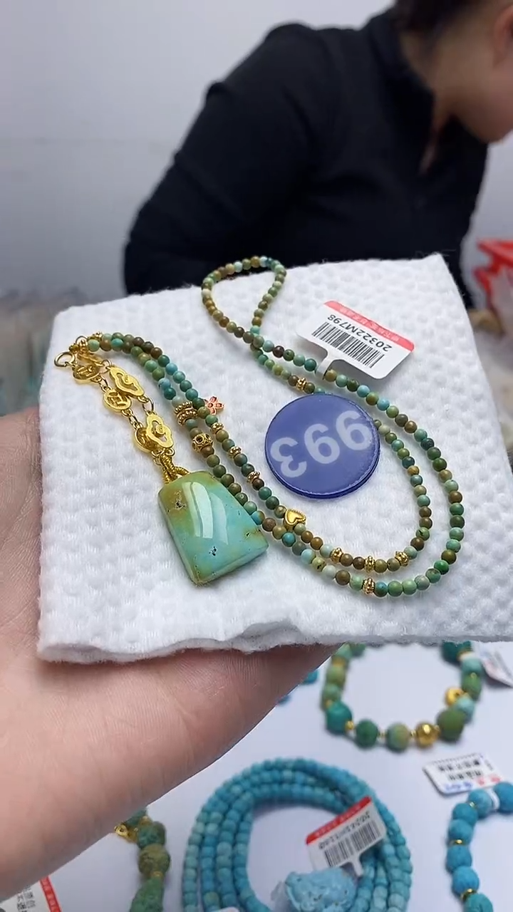 【闪购商品】绿松石项链银S925镶嵌993