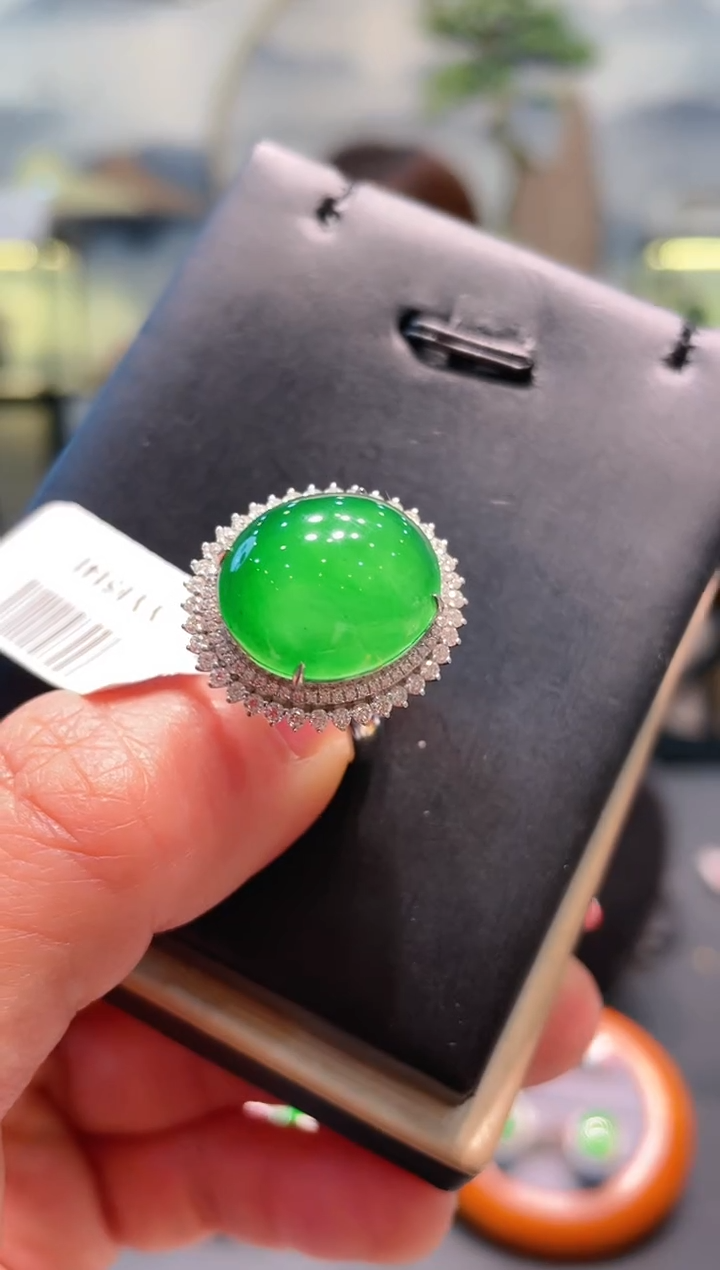 【闪购商品】翡翠颈饰18K金镶嵌A49两用