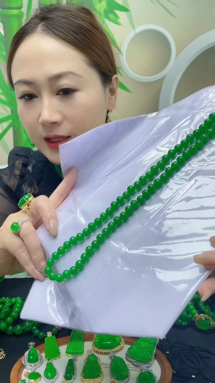项链14K金镶嵌翡翠E1