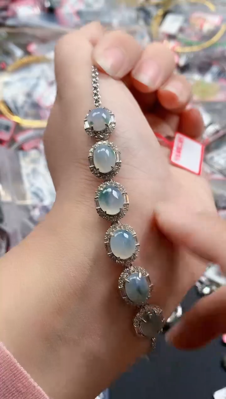 银S925镶嵌戒指翡翠天然A货缅甸翡翠