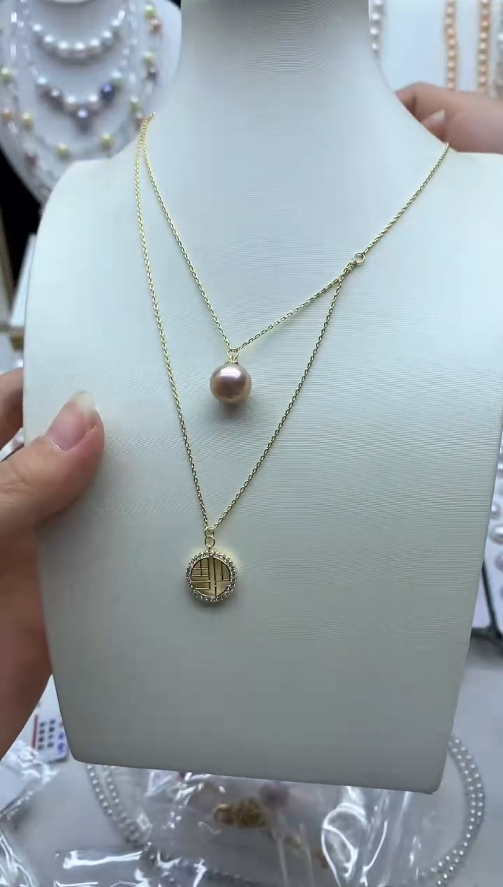 淡水珍珠银S925镶嵌颈饰多样性发其一