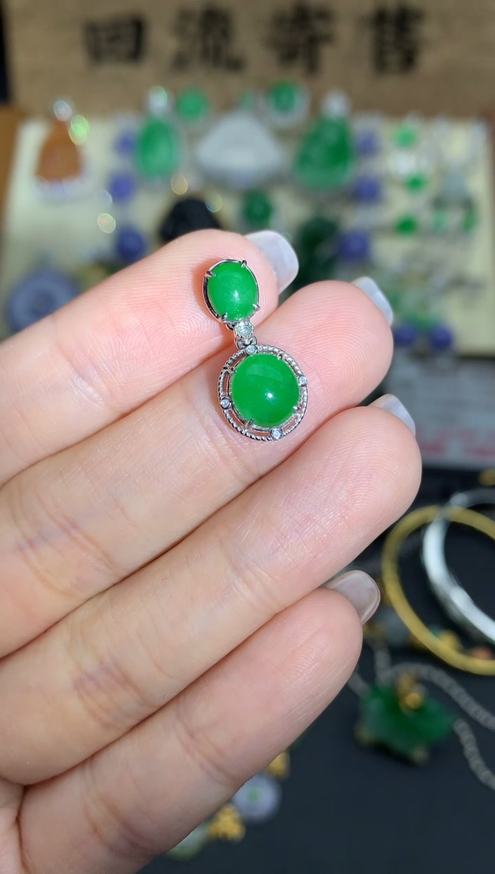 【闪购商品】翡翠颈饰18K金镶嵌339-中国好珍宝