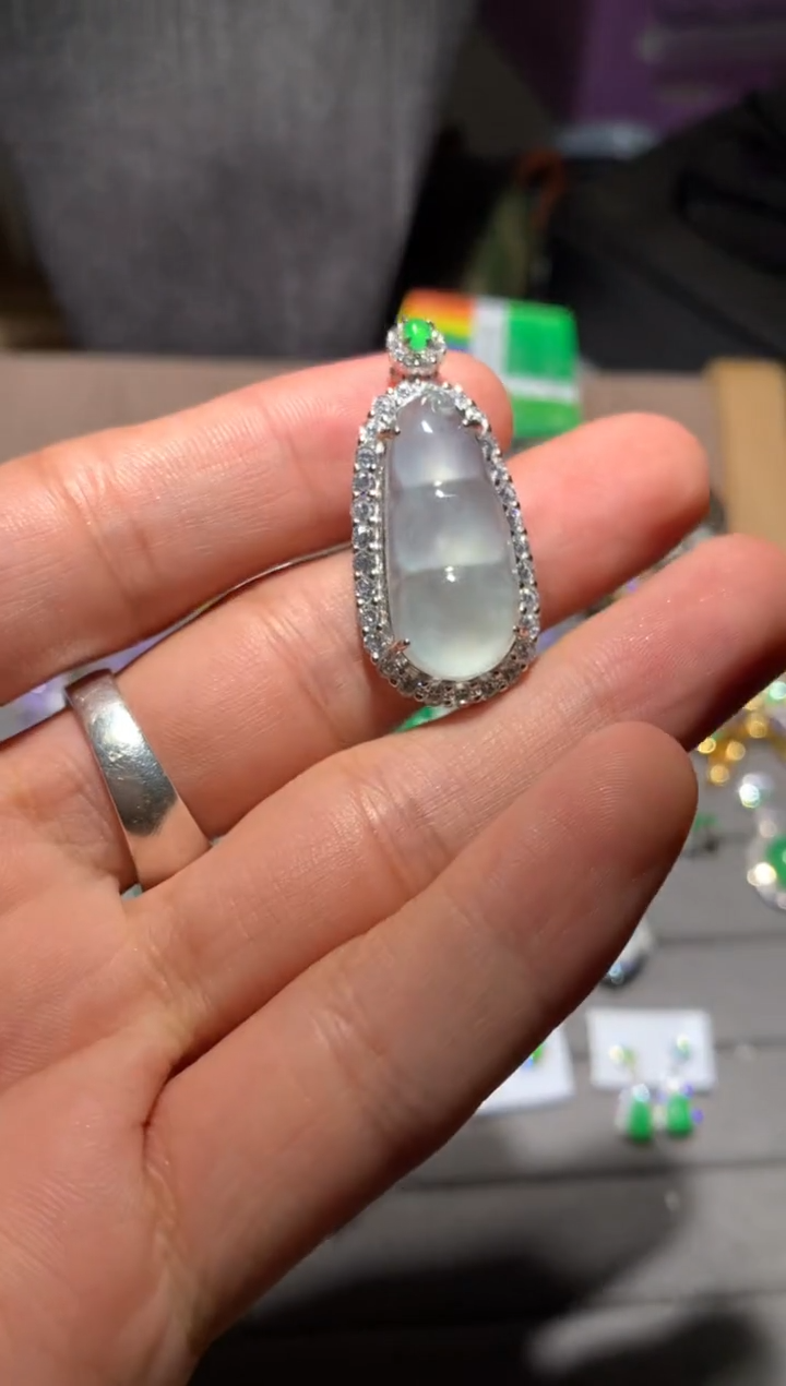 【闪购商品】翡翠颈饰银S925镶嵌 全量