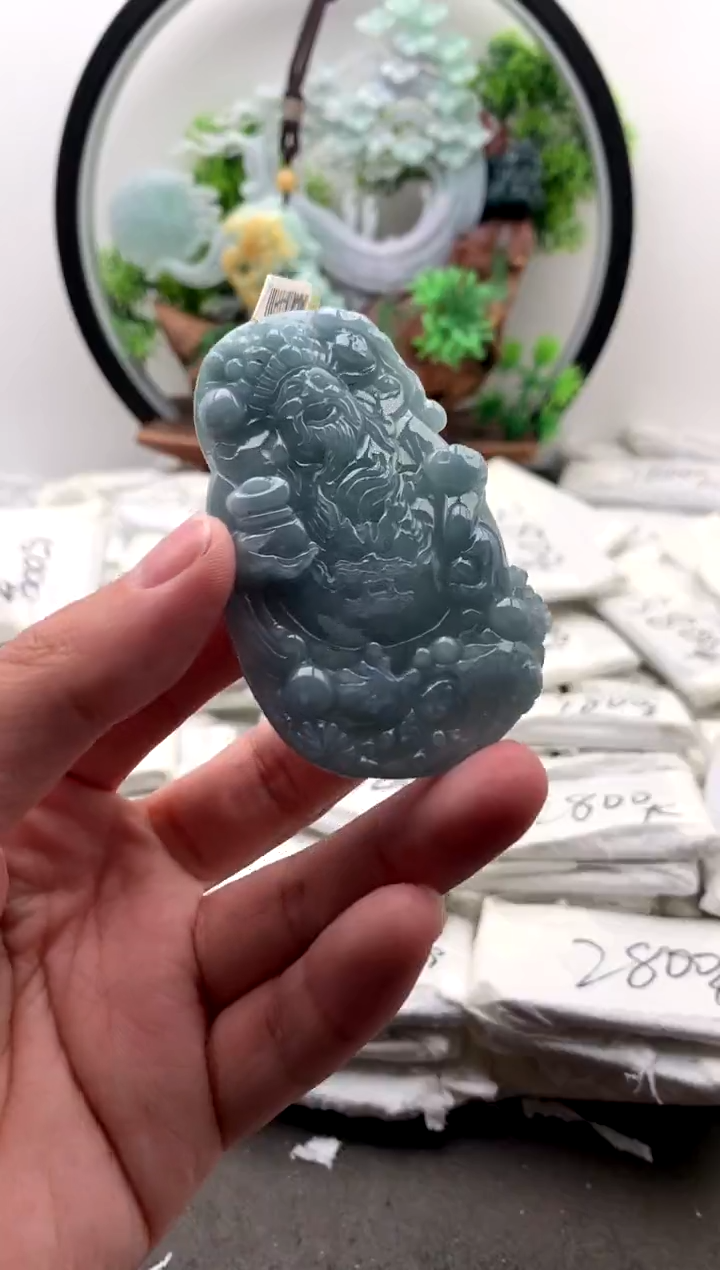 【闪购商品】翡翠颈饰未镶嵌财神