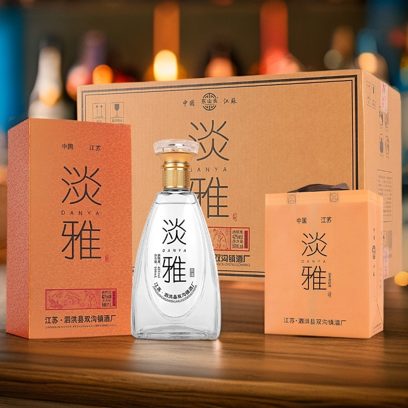 东山头淡雅浓香型纯粮食42度白酒整箱书本盒装500ml*6瓶