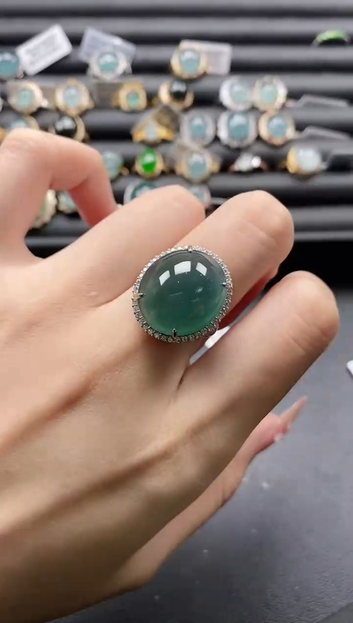【闪购商品】翡翠戒指银S925镶嵌11111