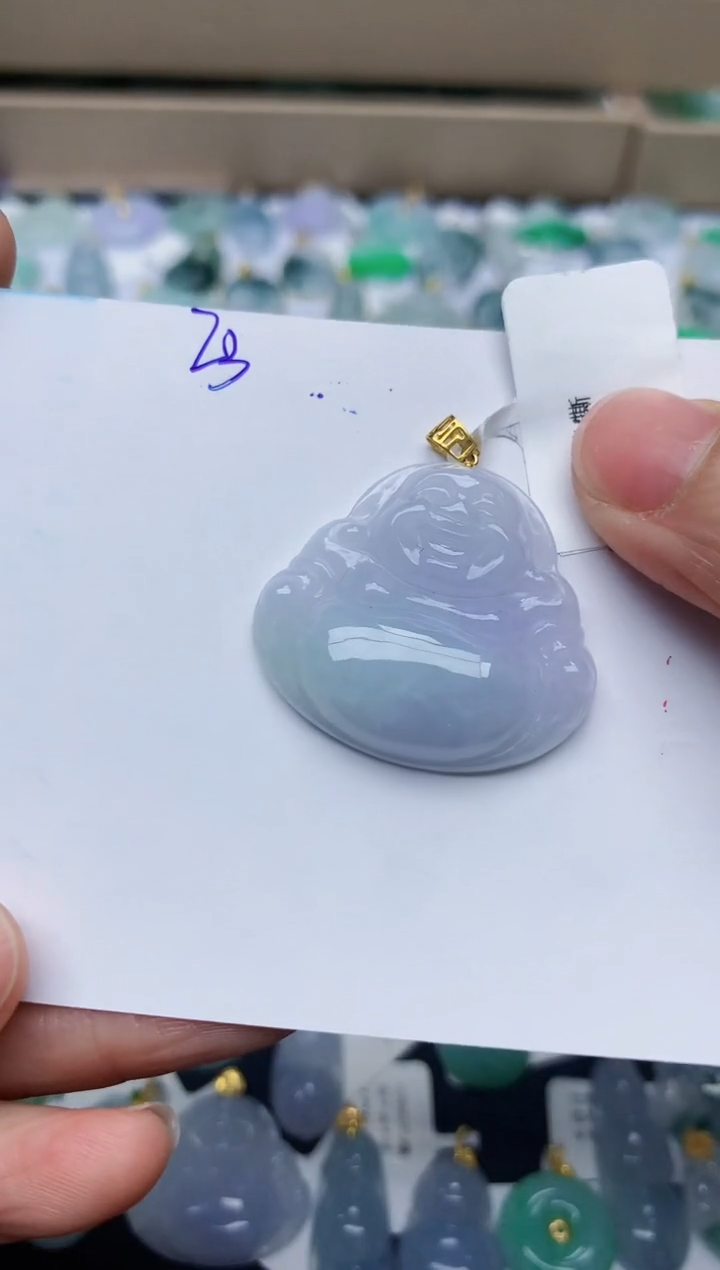 【闪购商品】翡翠颈饰18K金镶嵌天然翡翠A货   