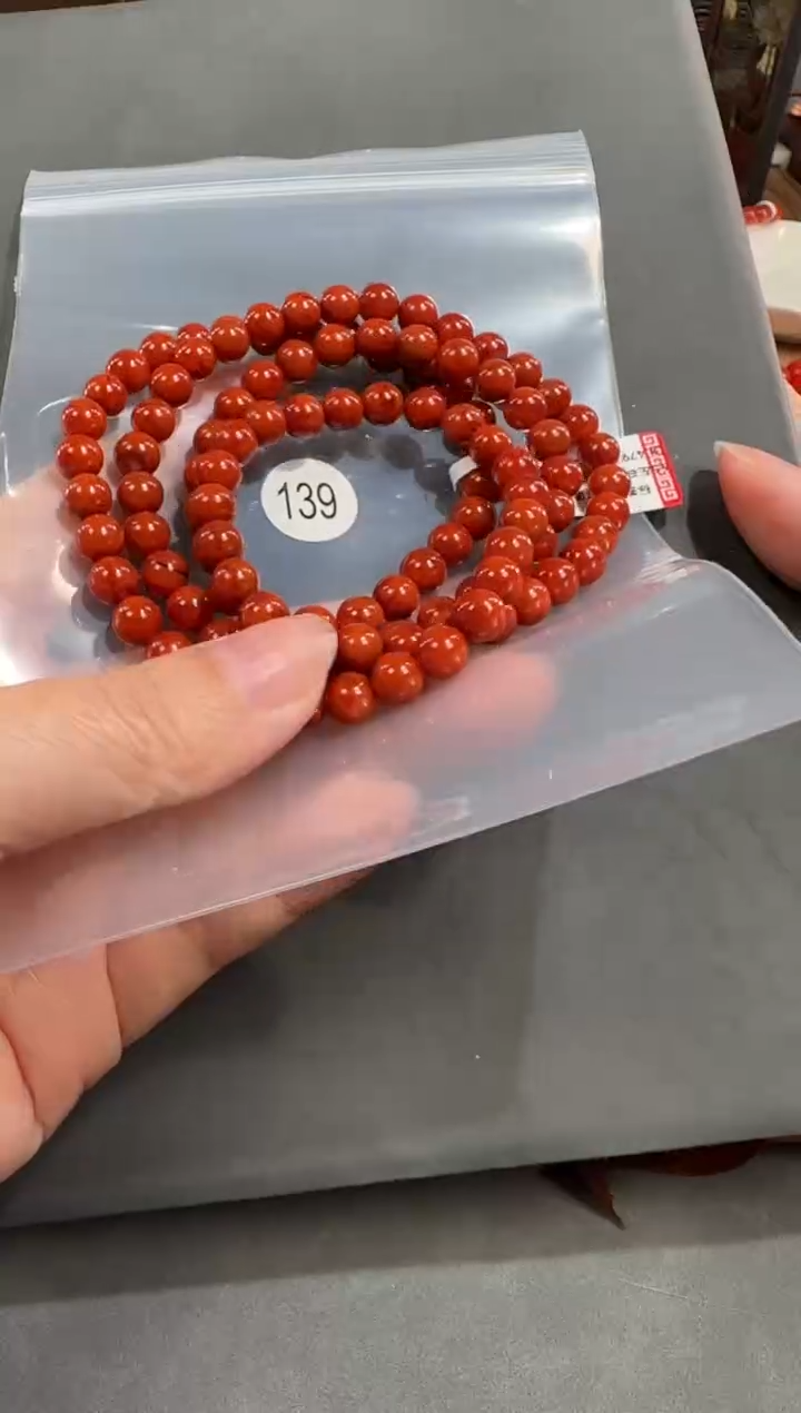 未镶嵌手串南红玛瑙原矿无优化无胶裂实肉玫红火焰6.5左右