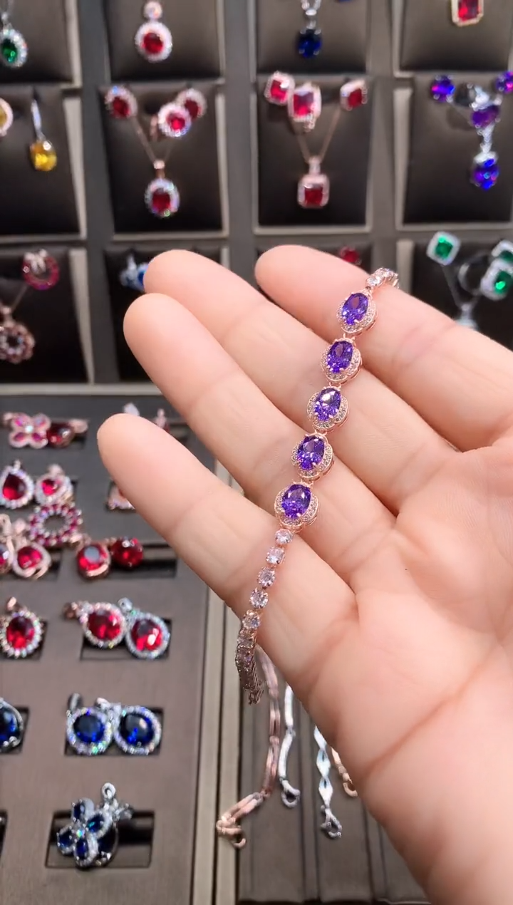 【闪购商品】水晶手链银S925镶嵌玫瑰金